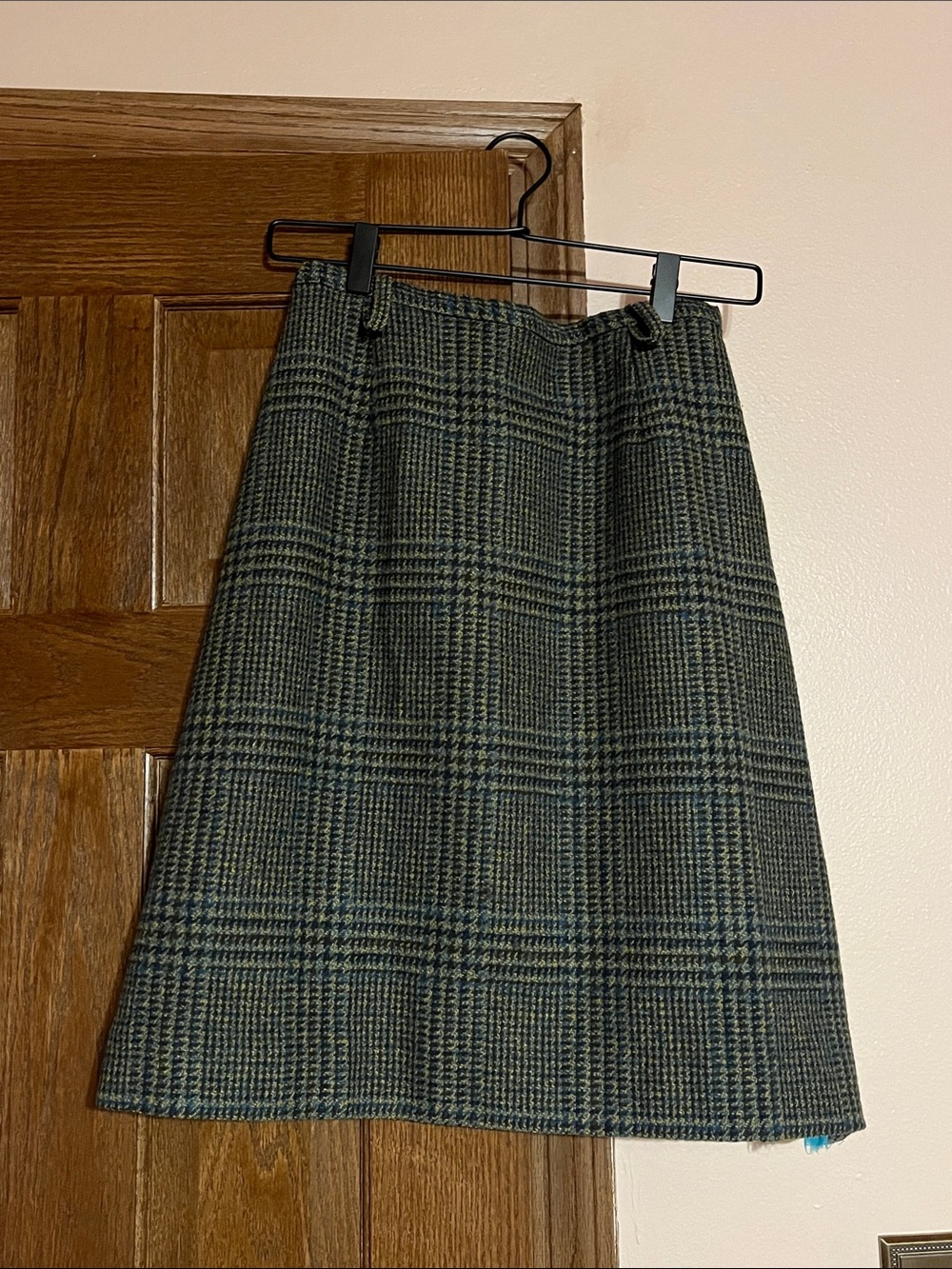 1960’s Century of Boston Classic Green Plaid A-Line Women's Skirt